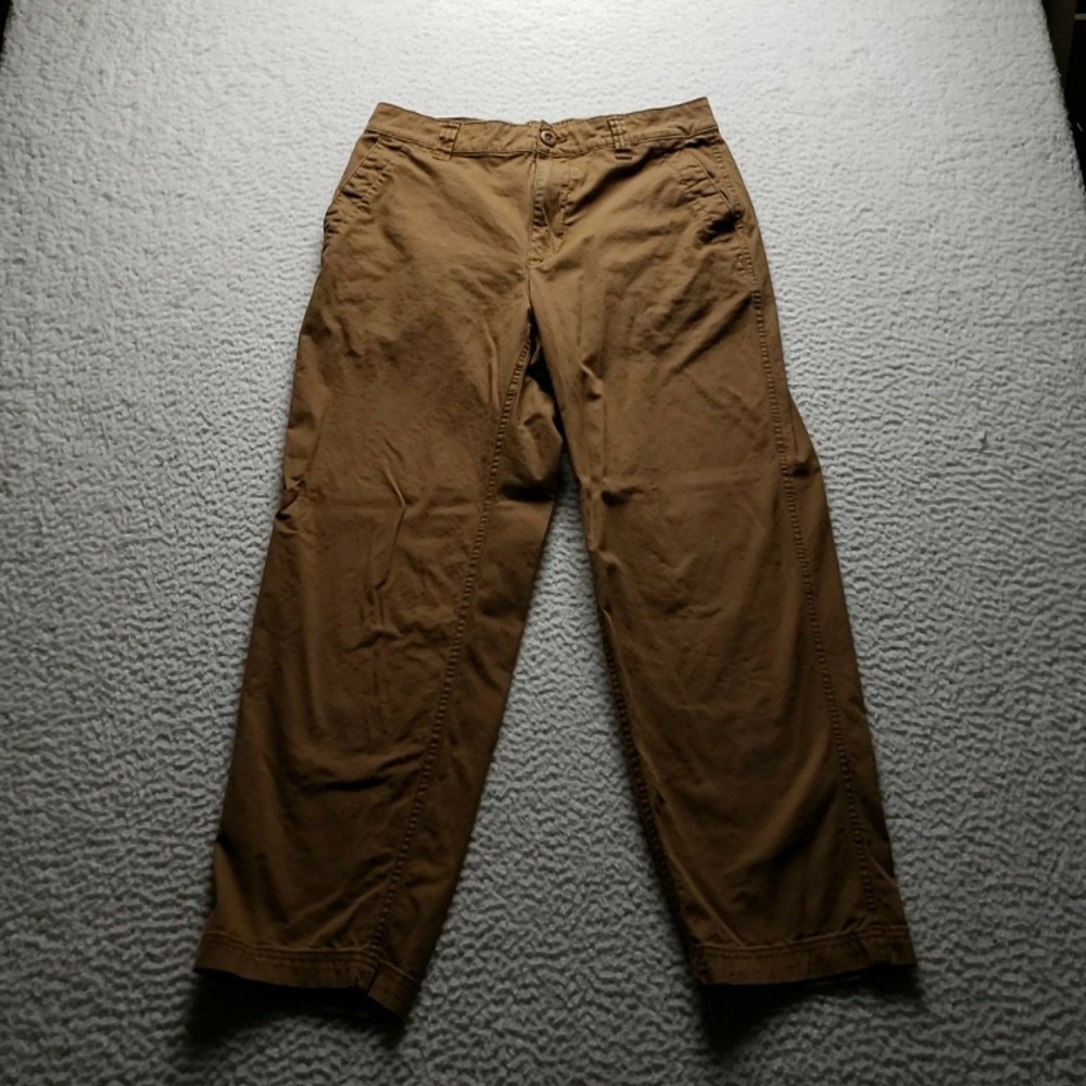 Old Navy Pants Mens 30x26 Brown OG Chino Mid Rise Elastic Waist Stretch Casual